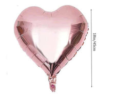 18-Inch Red, Pink & Silver Love Heart Balloons