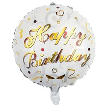 18-Inch Round Happy Birthday Aluminum Film Balloon - 5pcs