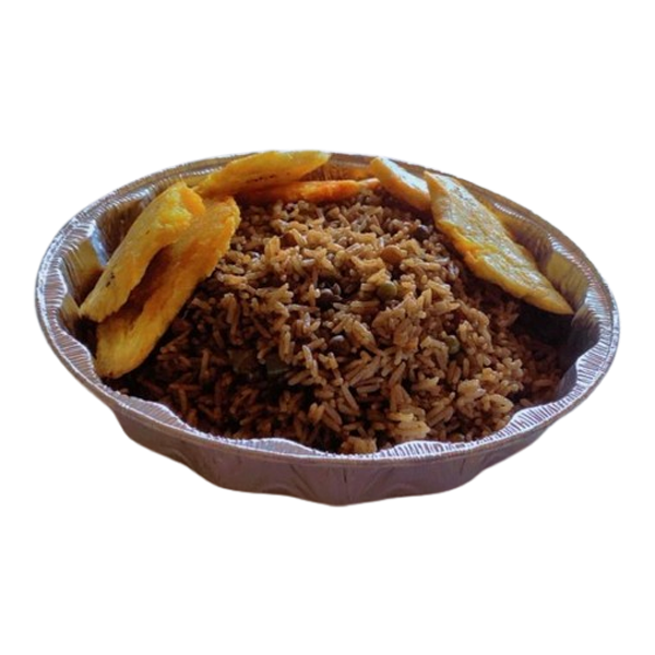 Fish,Rice,Salade, Fried Plantains and Spicy Slaw For 2 Persons