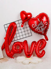4pcs Heart & Letter Shaped Balloon Set