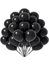 50pcs Black Plain Balloon Set