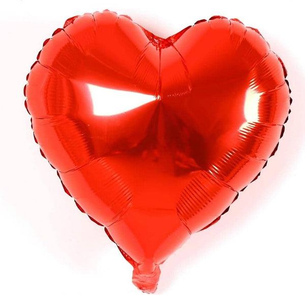 18-Inch Red, Pink & Silver Love Heart Balloons