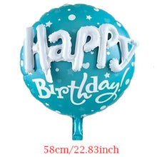 18-Inch Round Happy Birthday Aluminum Film Balloon - 5pcs