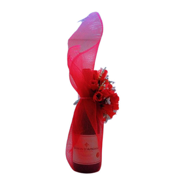 Red Wine Flower And Teddy Bear