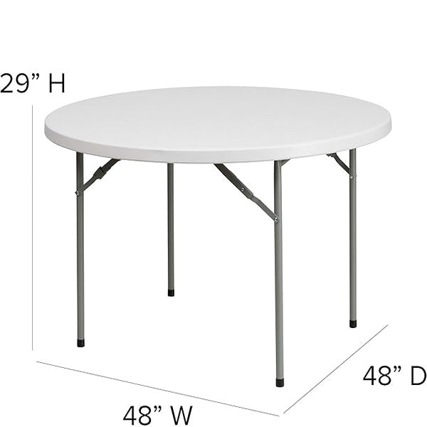 Set 1Pc Round Folding Table,48" For Rent