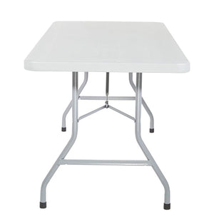 Set 1Pc Rectangular Folding Table,72", White Plastic