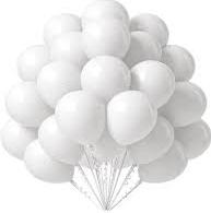 50pcs White Solid Balloon