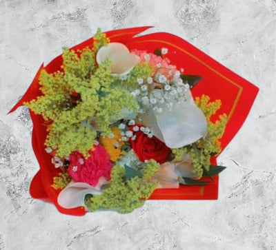 Calla And Roses Bouquet