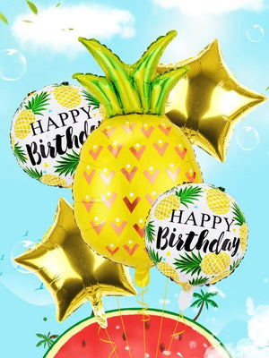 5pcs Pineapple & Star Design Balloon