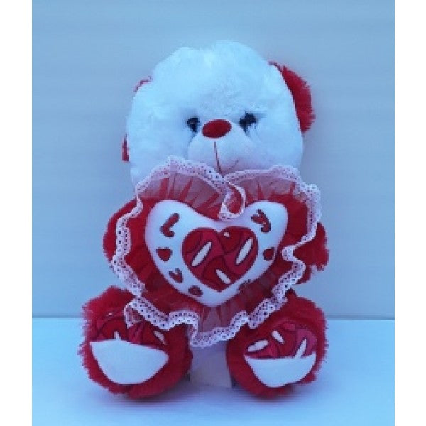 Red and blue teddy bear on sale