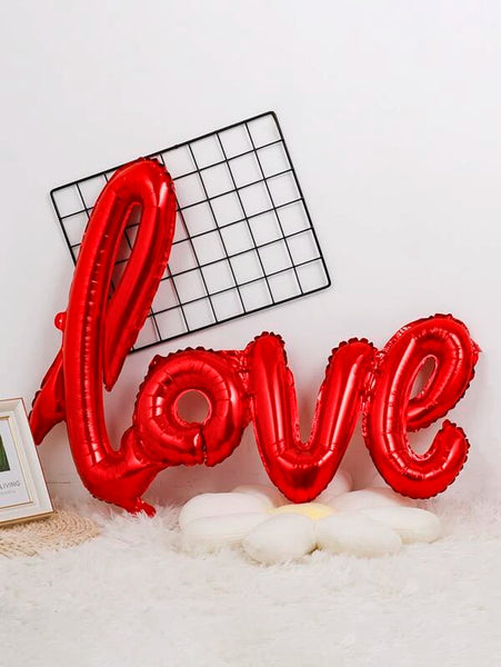 4pcs Heart & Letter Shaped Balloon Set
