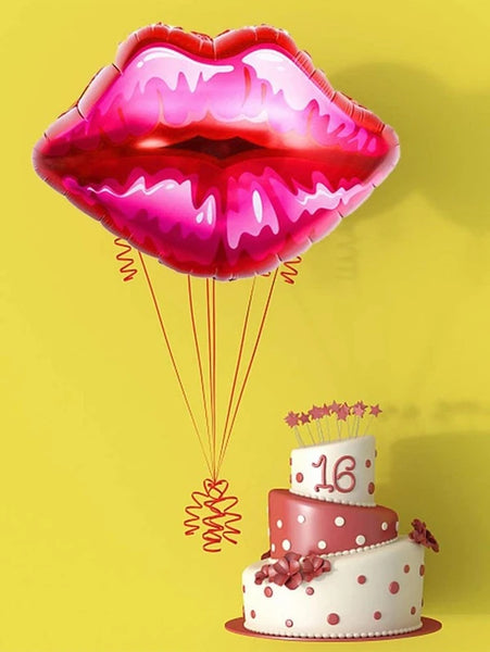 1pc Lip Shaped Decorative Balloon