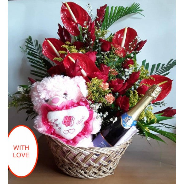 With Love Flowers Basket